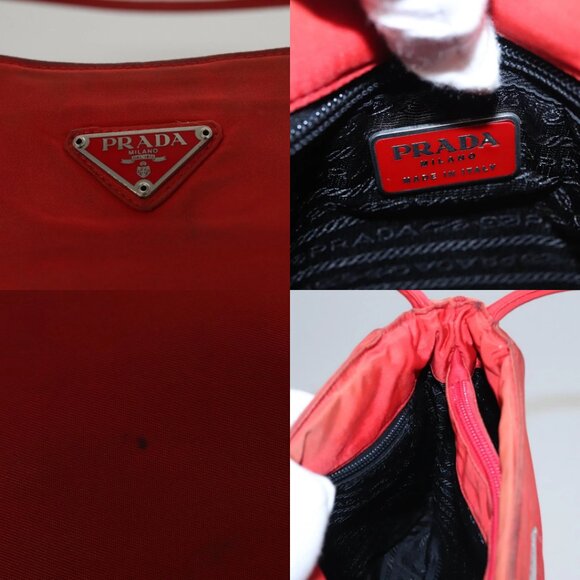 PRADA Shoulder Bag Nylon Red Auth 109708 - Picture 13 of 15